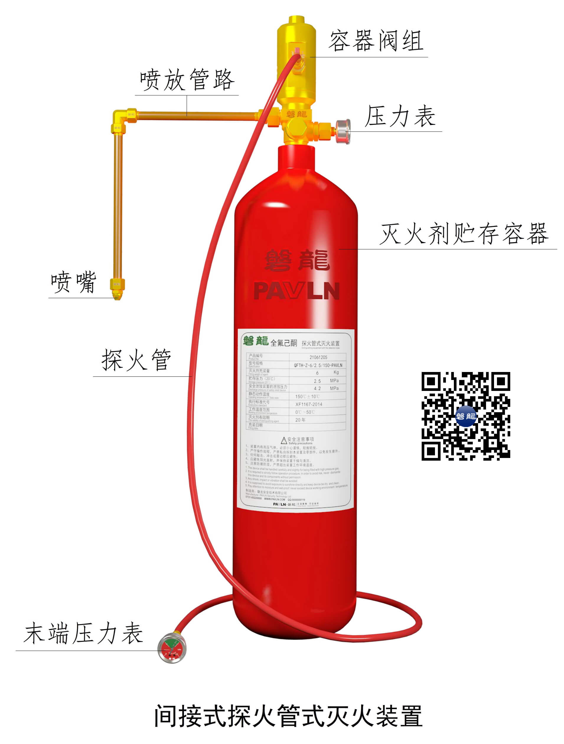 【图示3】间接式探火管灭火装置